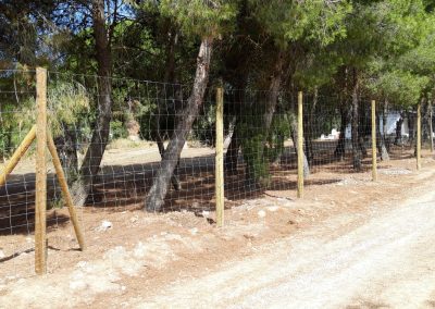 vallado poste madera y ganadera 2mtr 1